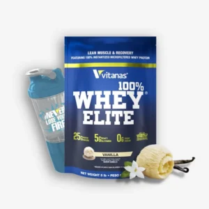 WHEY ELITE VITANAS 5 LIBRAS SABOR VAINILLA+SHAKER-VITANAS
